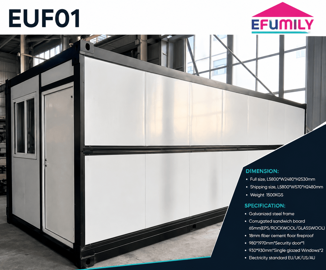 Modular Buildings Indonesia: EUF01 Folding Modular Offices and Warehouses for Construction &amp; Industrial Projects - Efumily International