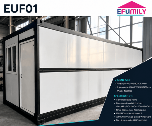 Modular Buildings Indonesia: EUF01 Folding Modular Offices and Warehouses for Construction &amp; Industrial Projects - Efumily International