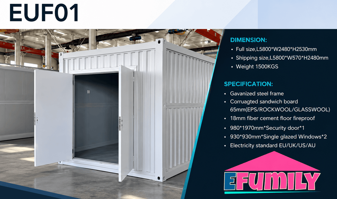 Modular Buildings Papua New Guinea: EUF01 Folding Modular Buildings for Remote Project Sites - Efumily International