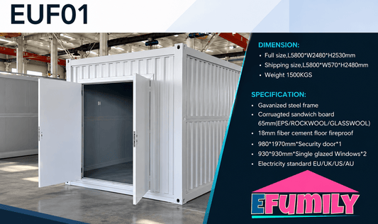 Modular Buildings Papua New Guinea: EUF01 Folding Modular Buildings for Remote Project Sites - Efumily International