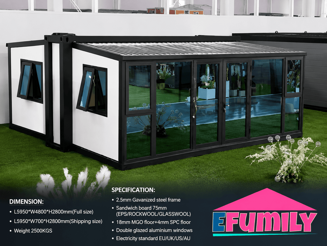 Modular Homes UK: SLM01 Expandable Modular Homes for Affordable Housing, Garden Offices and Backyard Living - Efumily International